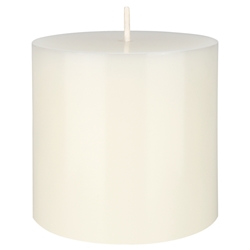 Mega Candles - 3" x 3" Unscented Round Pillar Candle - Off White