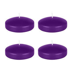 Mega Candles - 4 pcs 3" Unscented Floating Candles - Purple