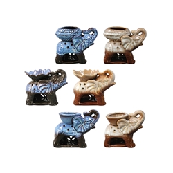 Mega Crafts - Various Design Elephant Oil Burner - Asst