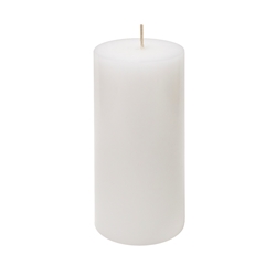 Mega Candles - 3" x 6" Unscented Round Pillar Candle - White